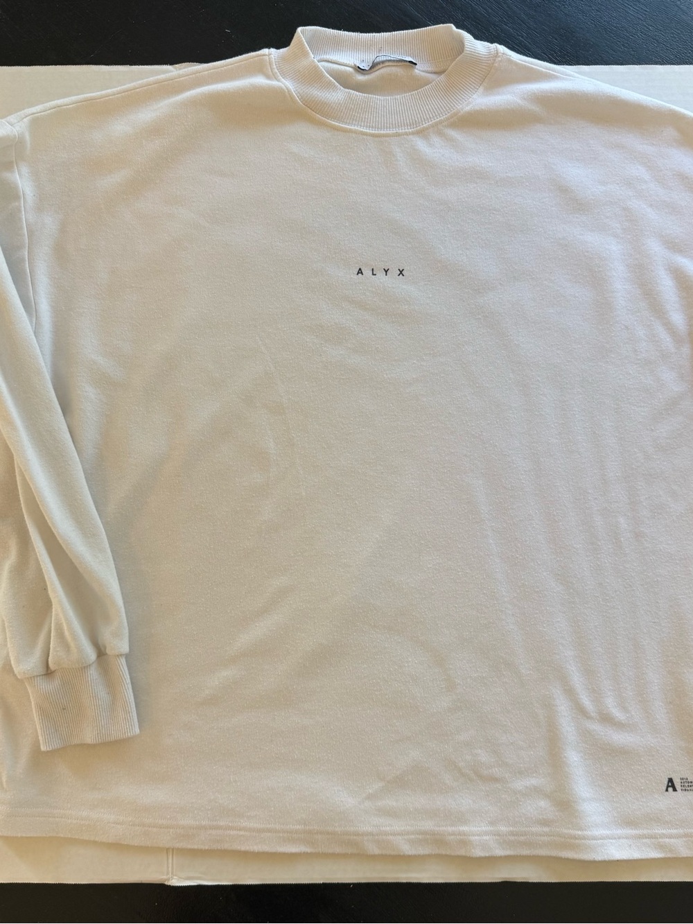 1017 ALYX 9SM “Dropout” Long Sleeve Tee FW18 White
